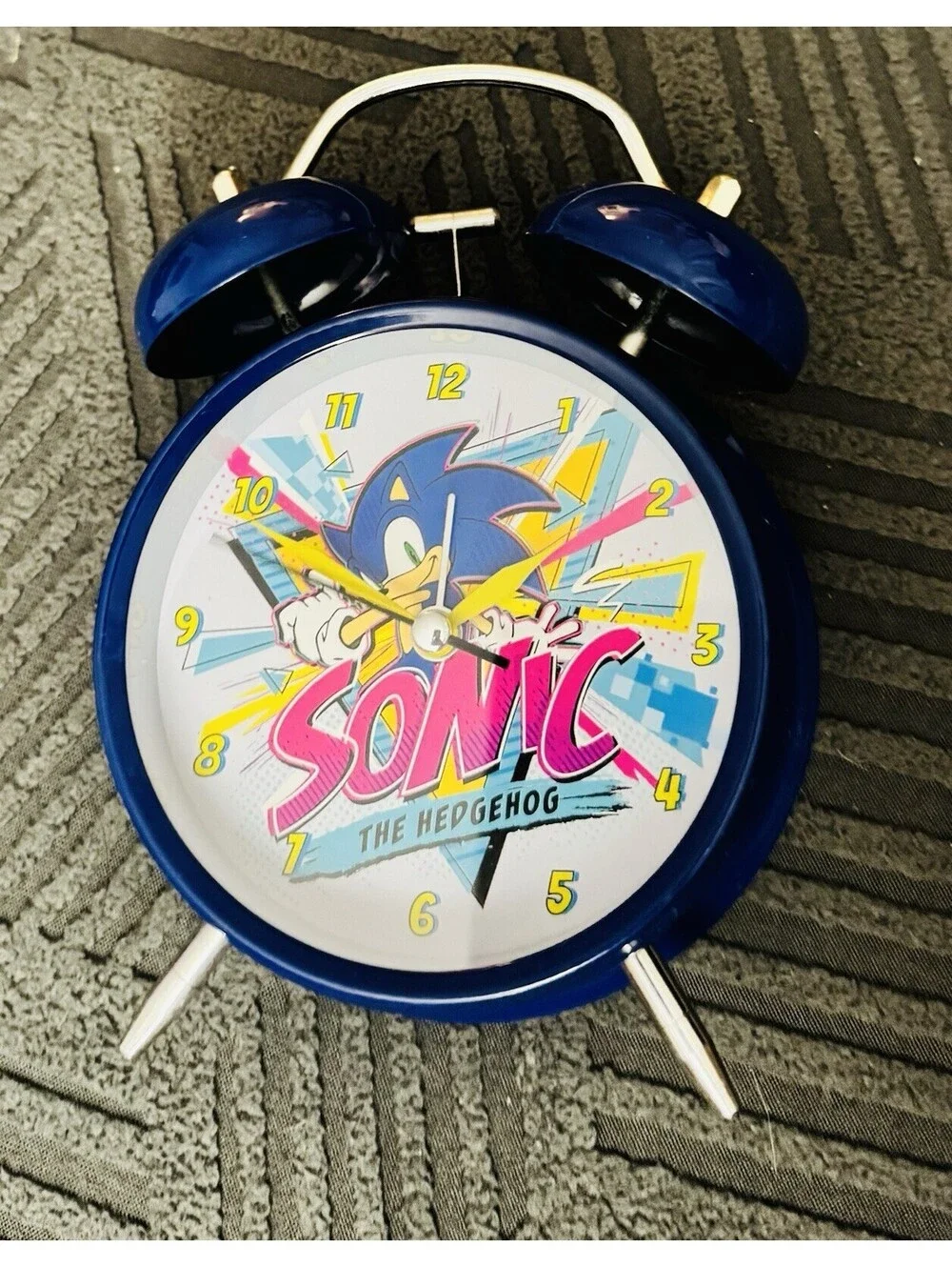 Sega-Sonic the Hedgehog Bedside Alarm Clock ~ 6.5 Inch X 4.5 Inch-Vintage